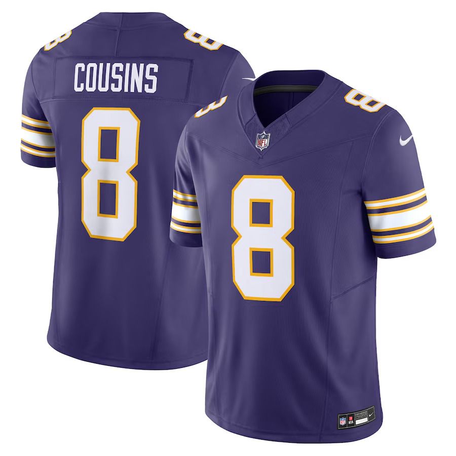 Men Minnesota Vikings #8 Kirk Cousins Nike Purple Classic Vapor F.U.S.E. Limited NFL Jersey->minnesota vikings->NFL Jersey